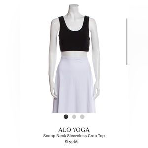 Alo Yoga Scoop Neck Sleeveless Crop Top